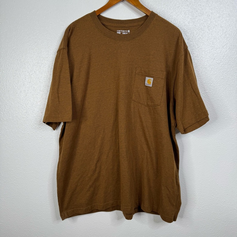 Carhartt Men's‎ Loose Fit Brown Short Sleeve Tshirt Size Xlarge